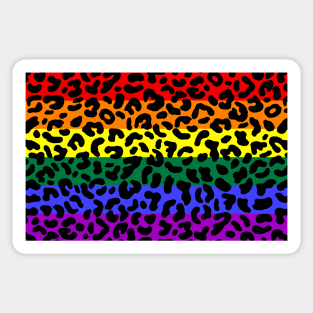 Leopard Print Pride Flag Sticker